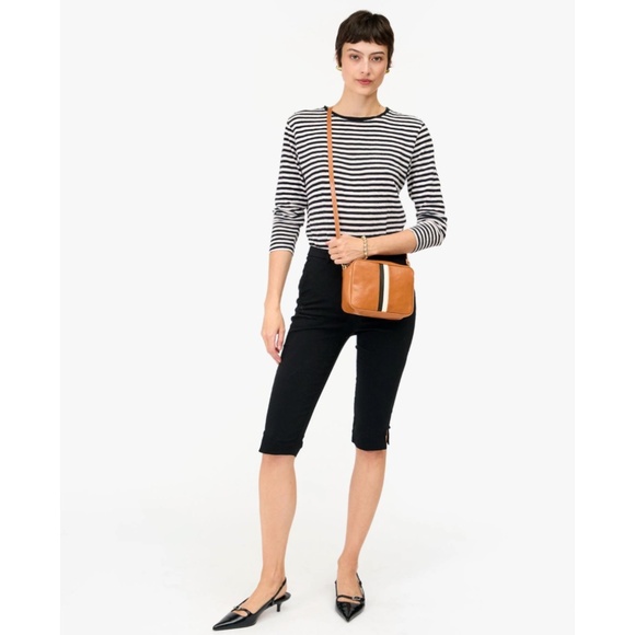 Clare V. Midi Sac in Natural w/ Stripes - Picture 2 of 16